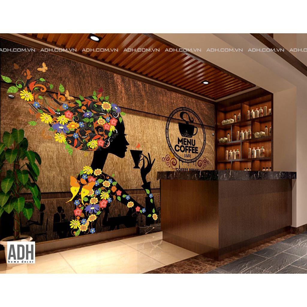 Tranh dán tường cafe - trà sữa CF04