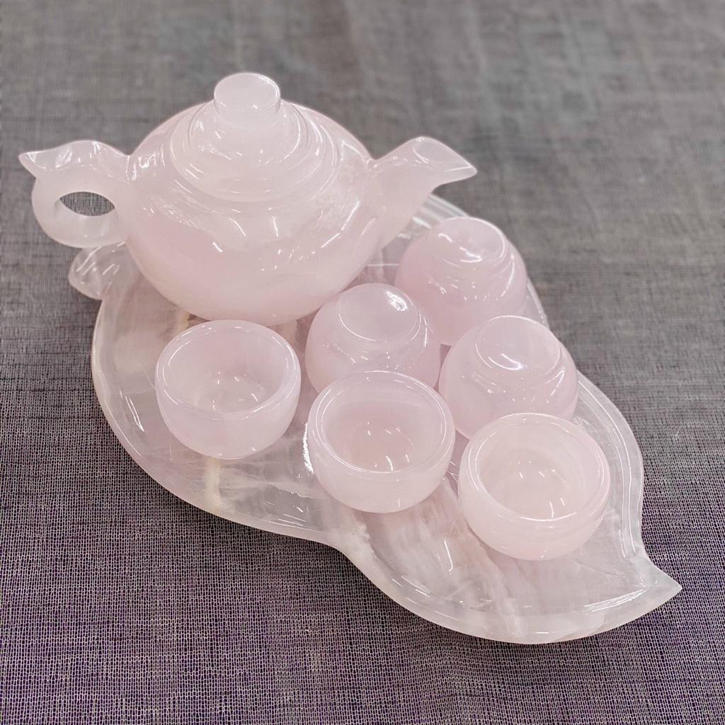 BỘ ẤM TRÀ BẰNG ĐÁ HOÀNG LONG - ĐÁ NGỌC 0NYX
