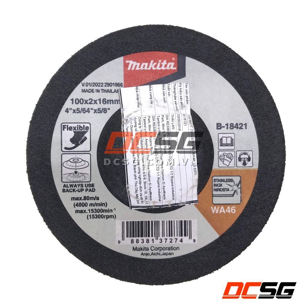 Đá mài mềm cho inox 100x2x16mm Makita B-18421 | DCSG