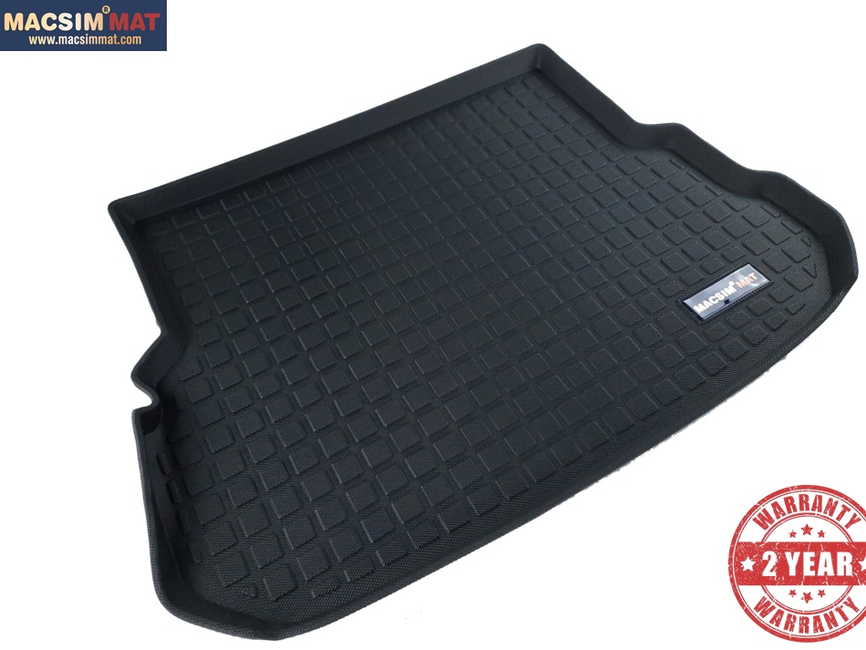 Thảm lót cốp xe ô tô Mercedes GLK 2012-2015 nhãn hiệu Macsim chất liệu TPV cao cấp màu đen