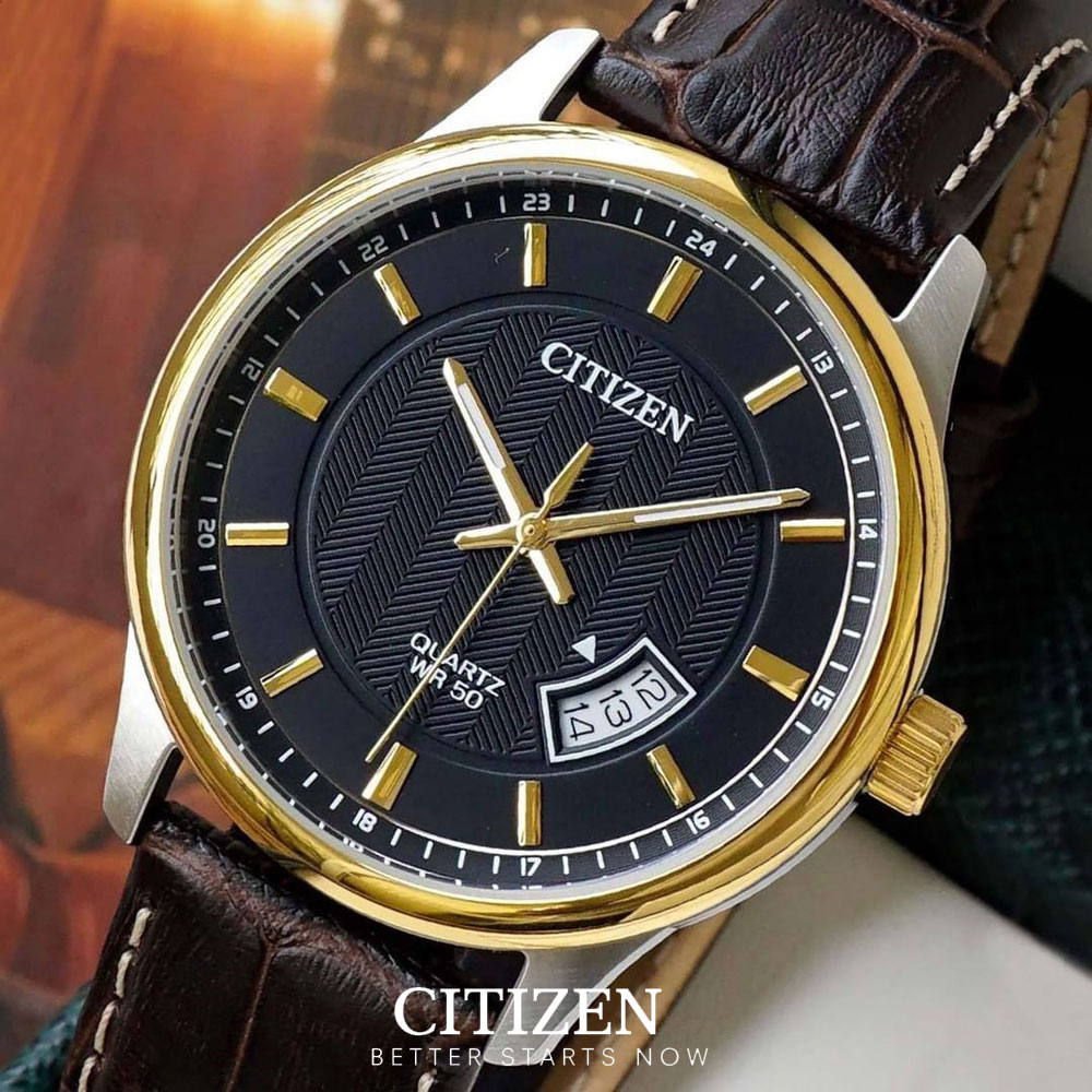 Đồng Hồ Nam Citizen Dây Da BI1054-12E - Mặt Đen