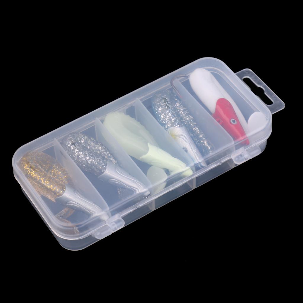 5 Pieces 11cm Lead JigHead Soft Fishing Lures with Hook Weedless Sandeels Sinking Swimbaits for Saltwater and Freshwater