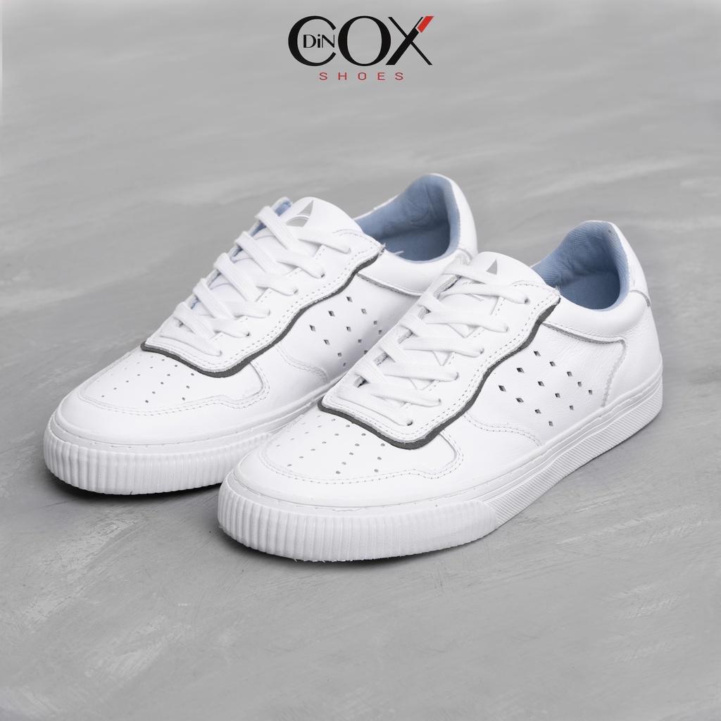 Giày Sneaker Dincox Da Bò E03 White Sang Trọng Lịch Lãm - 43