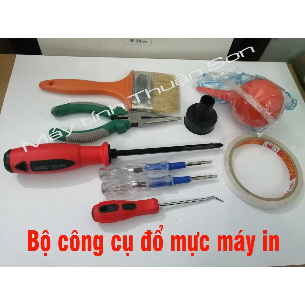 Bộ dụng cụ đổ mực máy in chuyên nghiệp (bộ đồ nghề đổ mực in 9 món)