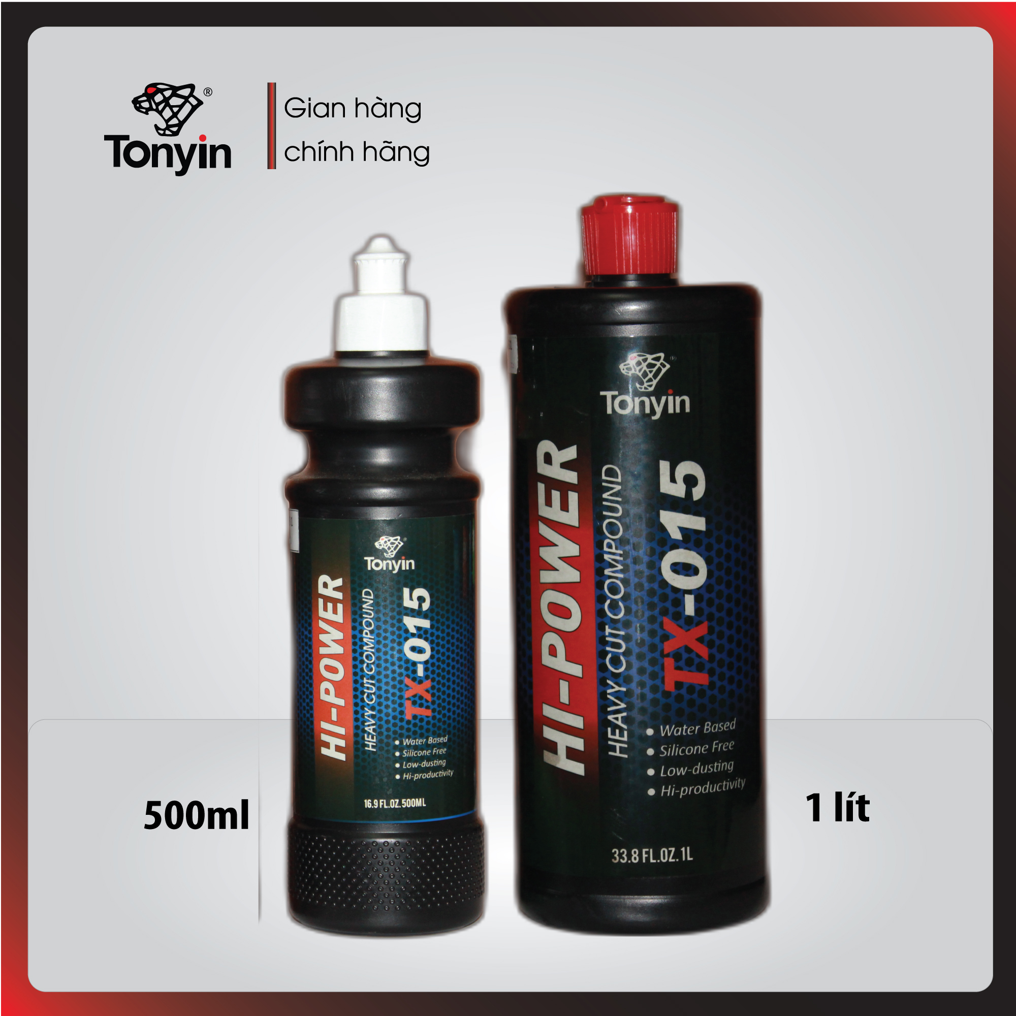 Bát phá mạnh B1 HI-PERFORM HEAVY CUT COMPOUND Tonyin 500ml/1L đánh bóng mạnh mẽ, loại bỏ vết xước trên sơn mới đóng rắn và sơn cũ