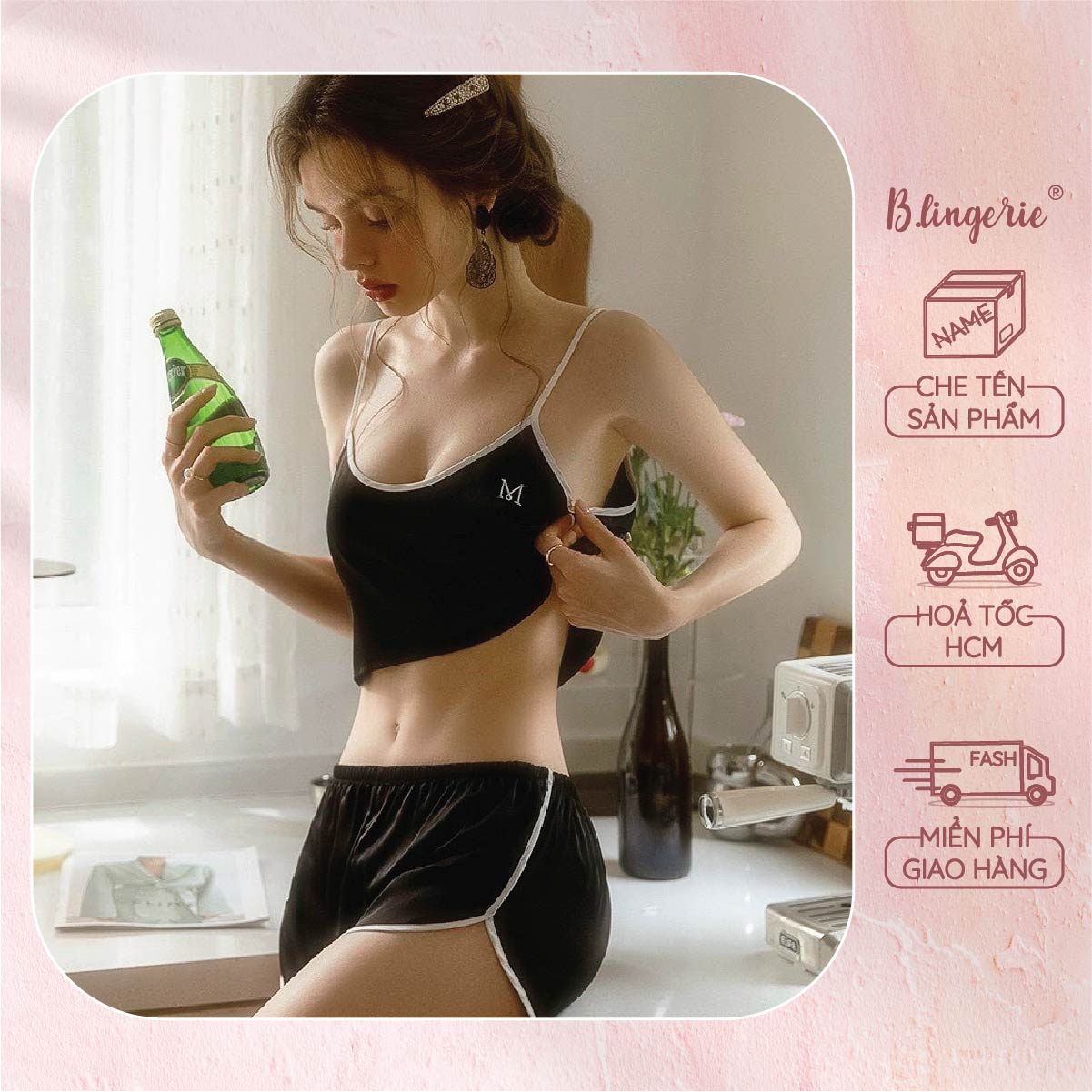 Bộ Đồ Ngủ Đơn Giản Năng Động - B.Lingerie