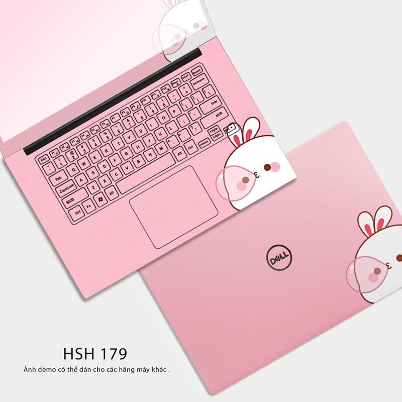 Miếng Dán Laptop - MẪU THỎ HỒNG - Skin Dán Laptop Cắt Sẵn Dành Cho Tất Cả Các Laptop