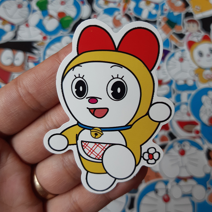 Bộ Sticker dán cao cấp chủ đề DORAEMON VÀ NHỮNG NGƯỜI BẠN - Dùng dán Xe, dán mũ bảo hiểm, dán Laptop