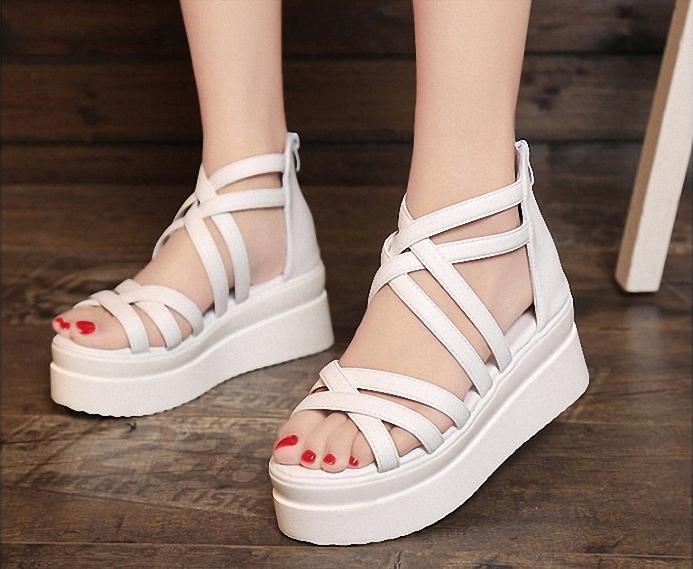 Giày Sandal đế xuồng Phong Cách Hàn Quốc