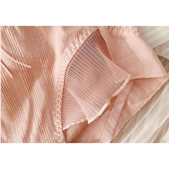 Quần Lót Nữ Cotton Viền Ren Bèo Thời Trang Xuất Đông Âu . Hàng Loại Đẹp.