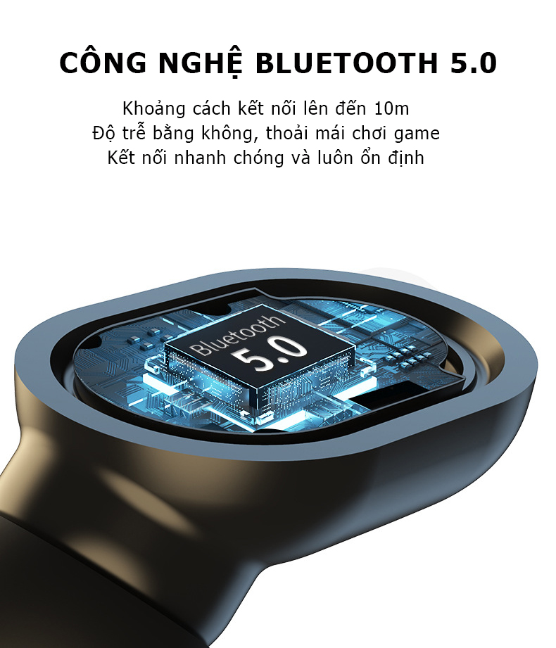 Tai nghe Bluetooth không dây T11, âm thanh vòm 8D, màn hiển thị led, Bluetooth 5.0, tự động kết nối cho lần tiếp theo, thiết kế sang trong và nhỏ gọn phù hợp cho người á châu-hàng nhập khẩu