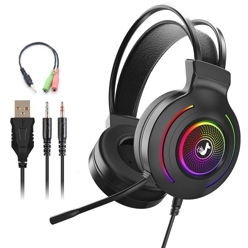 Tai nghe chống ồn pc chụp tai nghe máy tính chụp tai chơi game có dây có mic