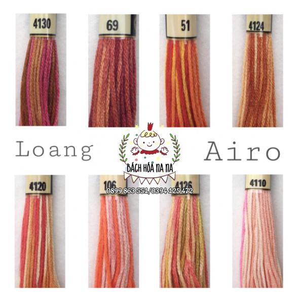 Tép lẻ Chỉ loang Airo đầy đủ 54 màu - Chỉ thêu Airo Cotton Variations - Thêu Tay / Trang Trí Handmade Bách hóa Na Na