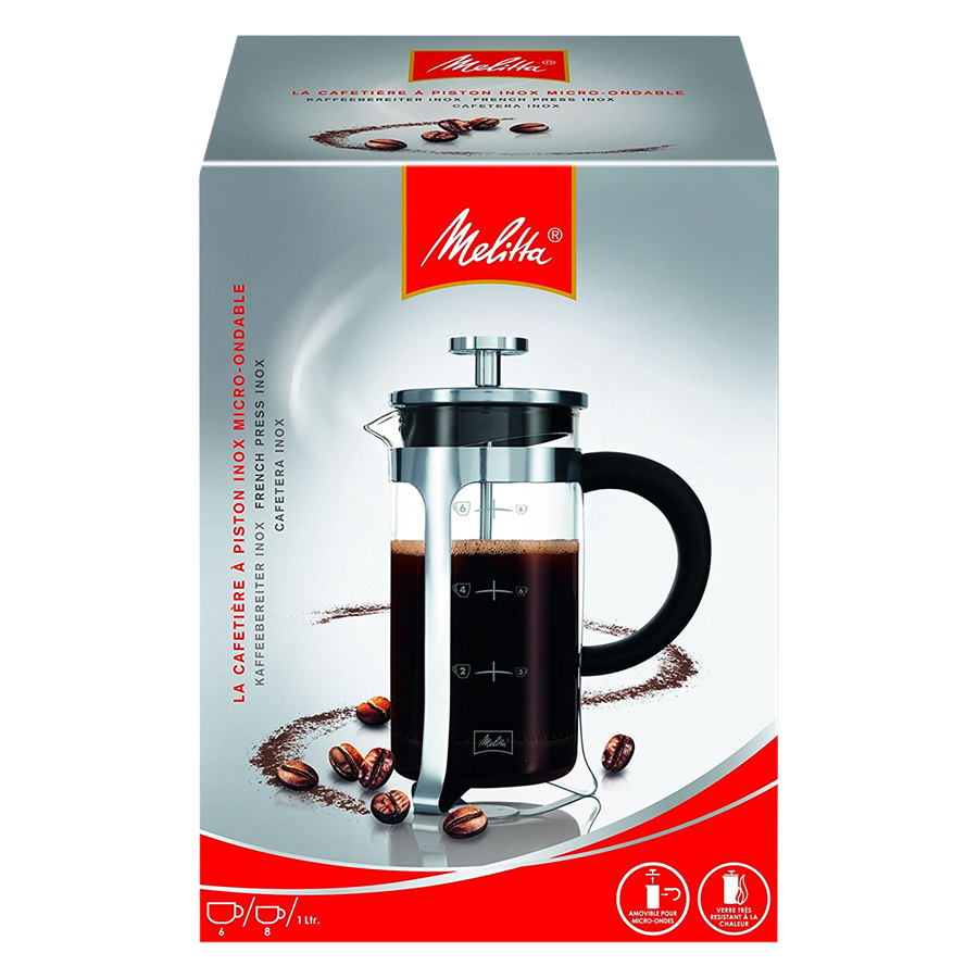 Bình Pha Cà Phê 3 Tách French Press Melitta Premium (350ml)