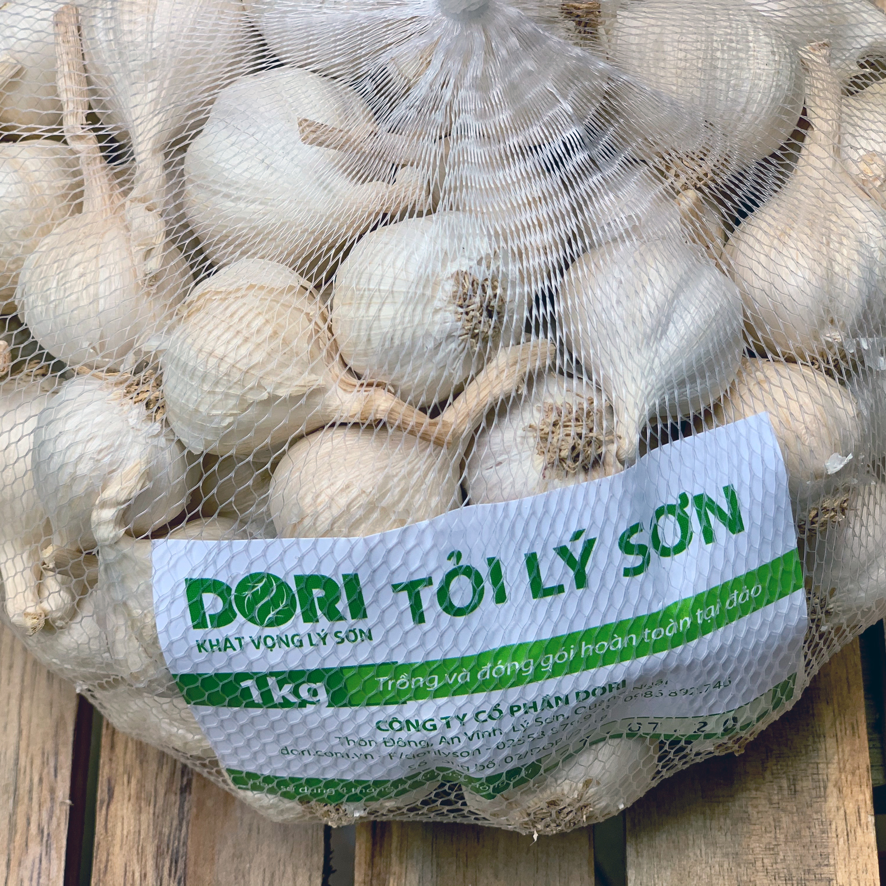 Đặc Sản Quảng Ngãi - Tỏi Lý Sơn Dori - Loại tỏi nhiều tép - Túi lưới 1kg Trồng tại đảo Lý Sơn