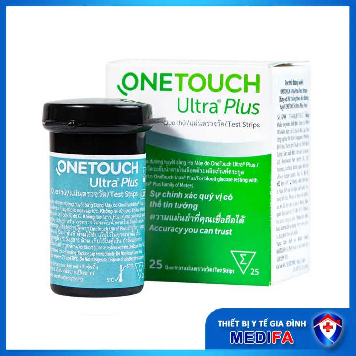 Que Thử Đường Huyết One Touch Ultra Plus Flex Johnsons & Johnson (  lọ 25 que thử )