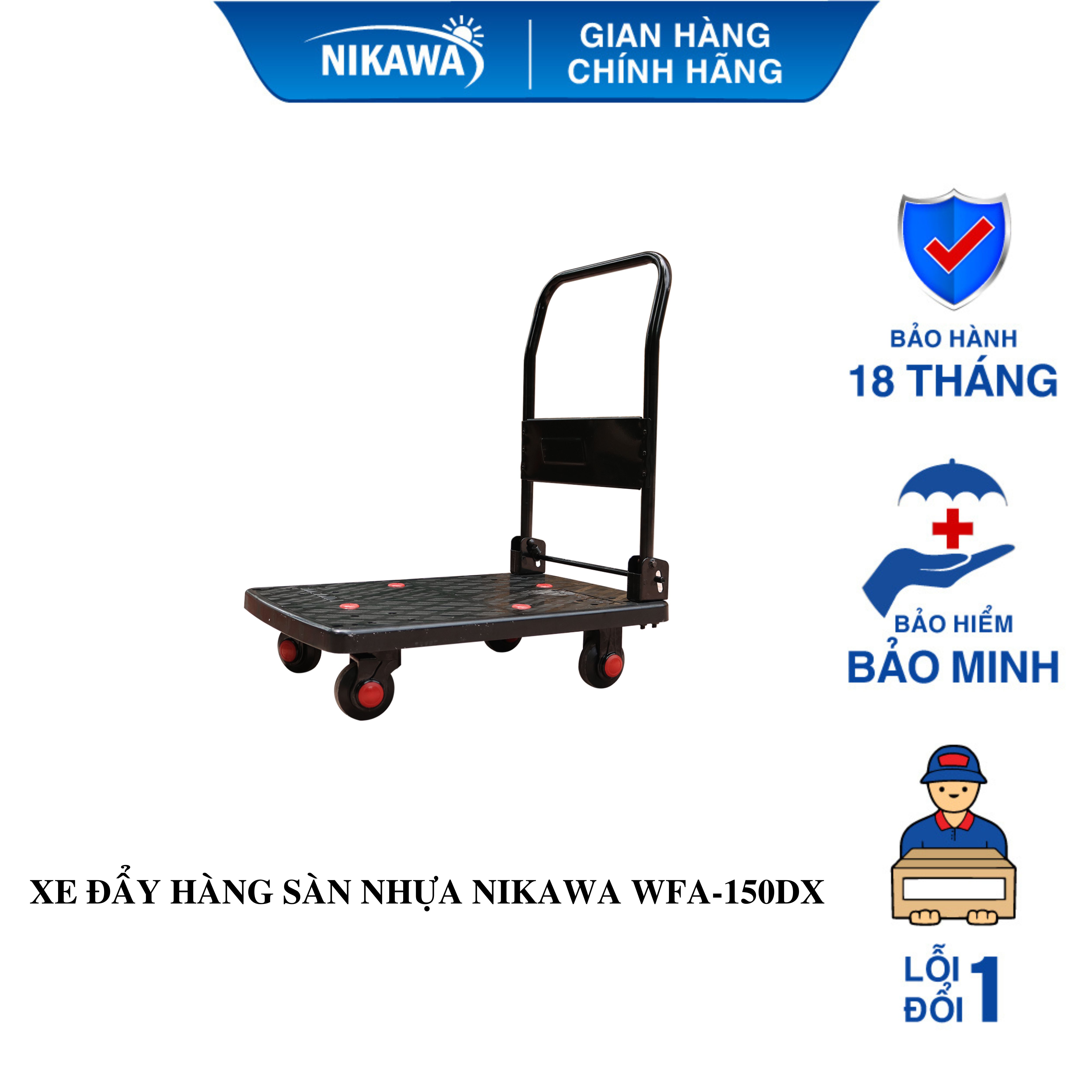 Xe Đẩy Hàng Nikawa WFA-150DX - Đen