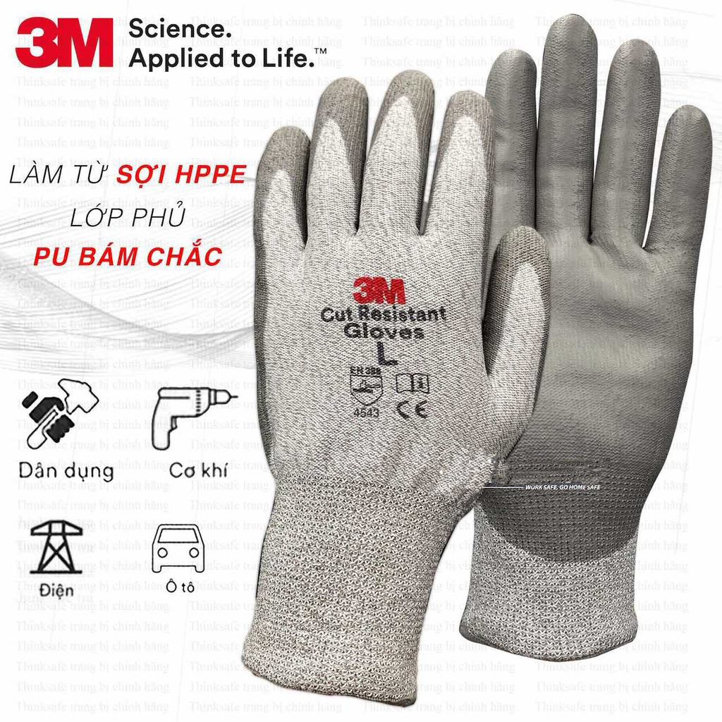 Găng Tay Chống Cắt 3M Cấp Độ 5 Cut Resistant Gloves
