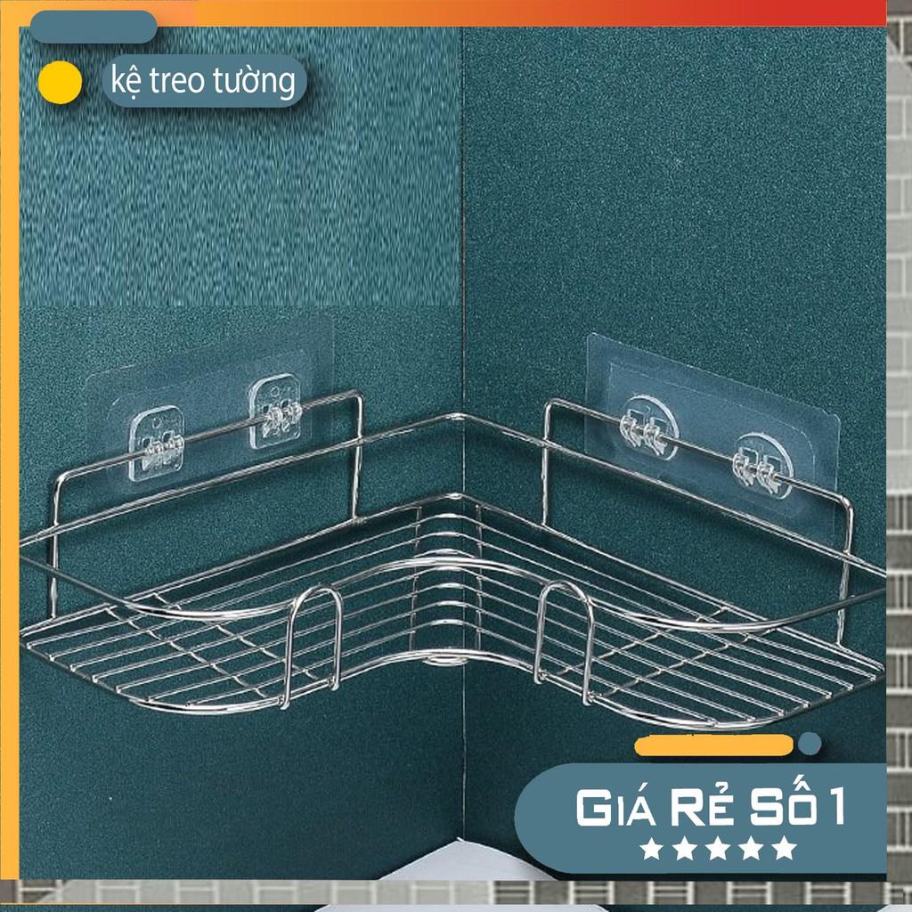 Kệ Góc Tường Inox 304 Không Gỉ, Kệ Nhà Tắm Dán Tường siêu chắc đựng Đồ Đa Năng MÃ TG-INOX