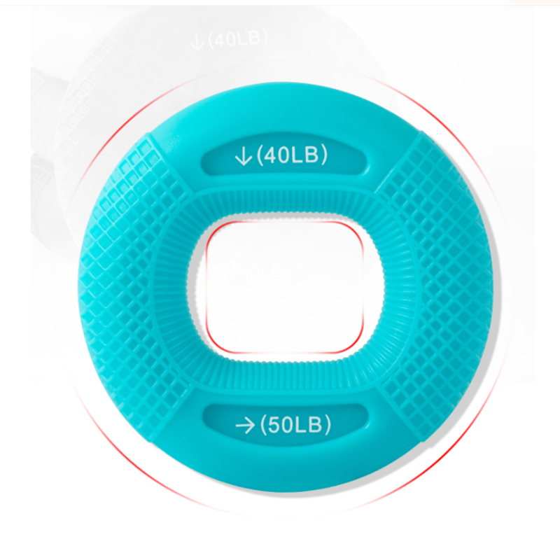 Silicone điều chỉnh tay cầm tay 20-80lb nắm tay ngón tay cỗ tay vỗ tay xe hơi mở rộng cơ bắp tập thể dục tập thể dục thể dục Color: F Blue 40 LB 1PCS