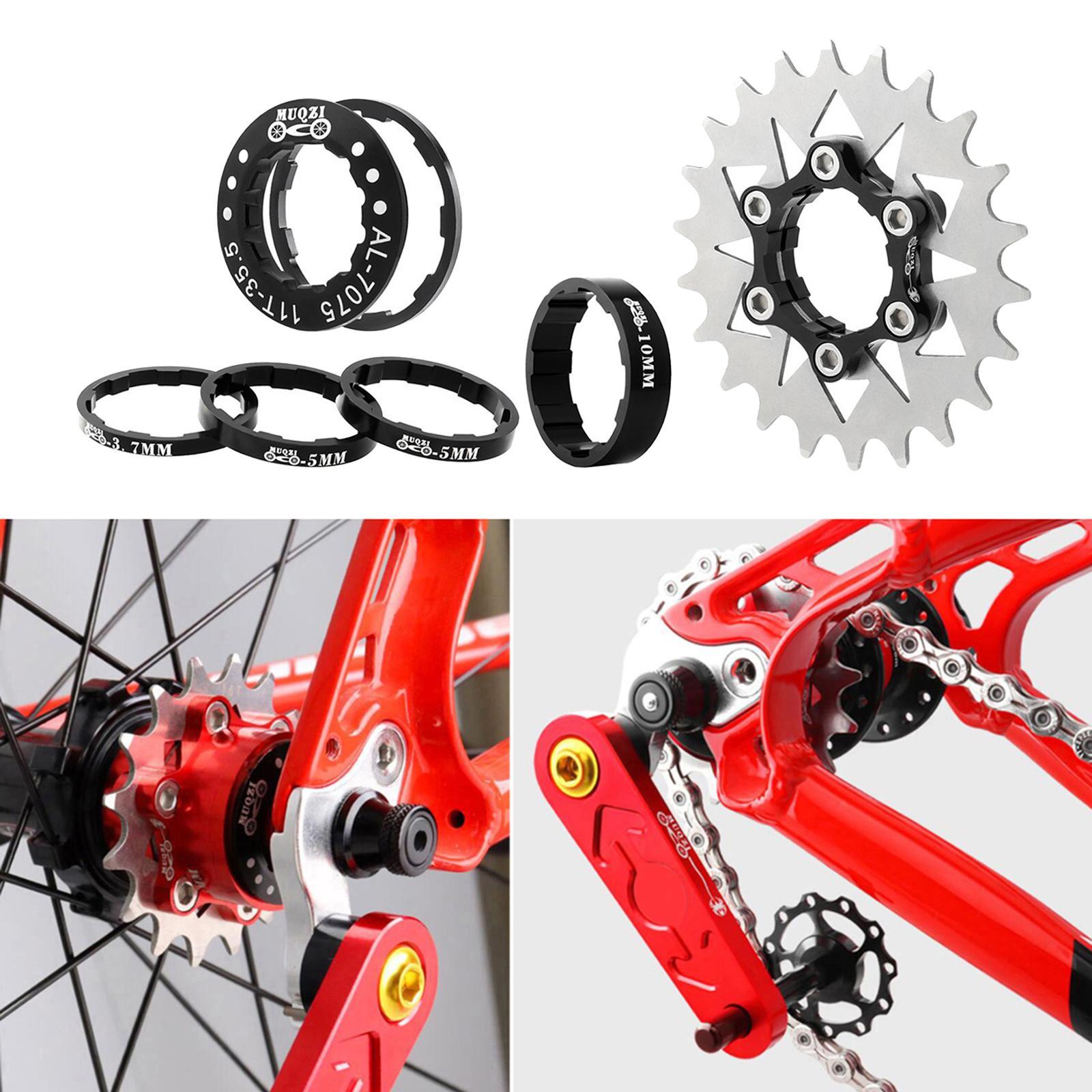 Single Speed Cassette Cog Fixed Gear Conversion Set for 7 to 10s Hubs