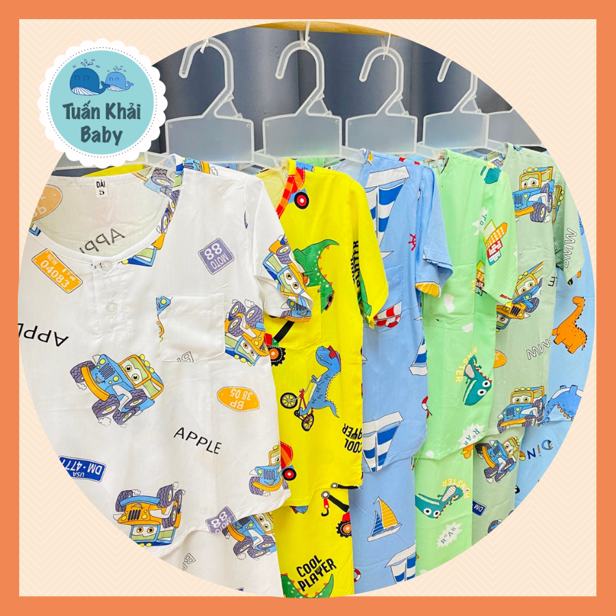 COMBO 5 Bộ Quần áo Tole lanh Bé Trai | Mẫu Tay Ngắn Quần Dài cài 2 nút trước |Size 2-12 cho bé 7-35kg| Chất vải tole lanh 2 da loại 1 mềm mịn mát cho bé trai| Hàng Việt Nam | Đồ bộ bé trai |quần áo trẻ em| Đồ tôn trẻ em - 7 (18-21kg), cao &lt;105cm
