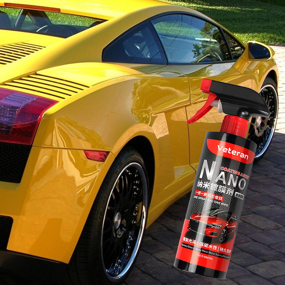 Dung Dịch Nano Phủ Bóng Sơn Xe Ô Tô Chống Thấm Nước Cao Cấp VETERAN 500ml- Hàng Nhập Khẩu