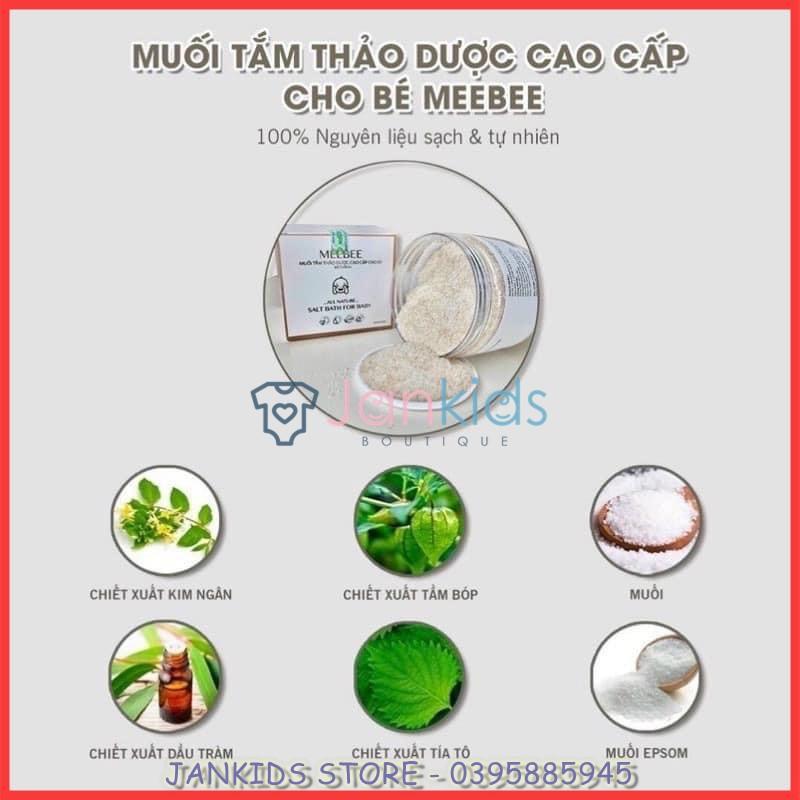 Muối tắm thảo dược cao cấp 100% tự nhiên MEEBEE cho bé từ 0 tháng tuổi