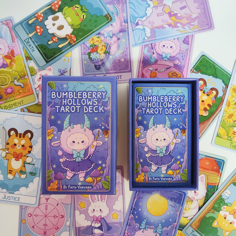 [Size Gốc Hộp Cứng] Bộ bài English Tarot 78 lá 7x12 cm đá thanh tẩy