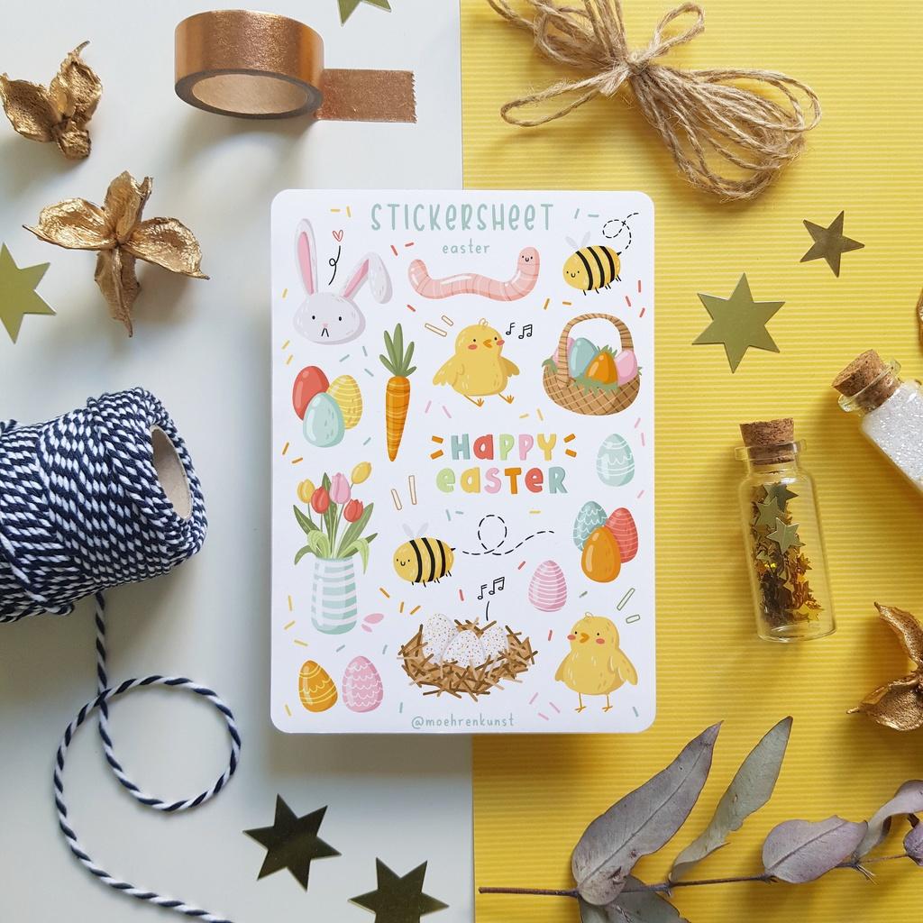 Sticker Sheet EASTER  Chuyên dán sổ  Bullet Journal Stickers, Sticker Phục Sinh, Sticker Ngày Lễ Hội - CHƯA CẮT