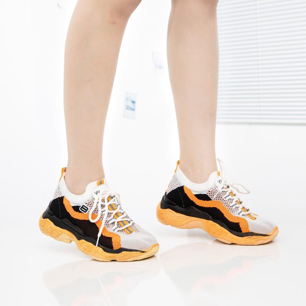 Giày MWC A021 - Giày Thể Thao Nữ, Sneaker Vải Đế Cao Phối Màu Hot Trend