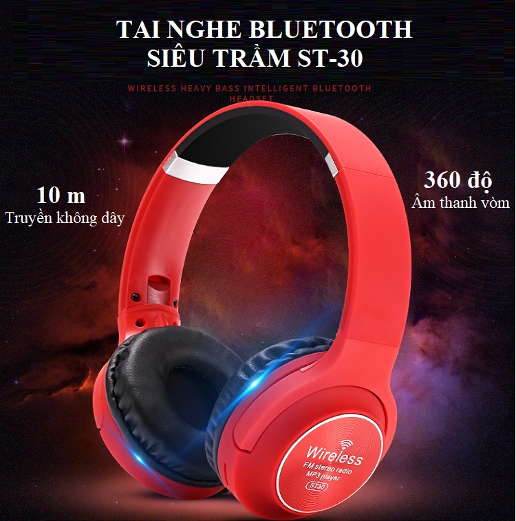 Tai Nghe Headphone Kết Nối Bluetooth  5.0 WR1379 - Hàng Nhập Khẩu (Giao Màu Ngẫu Nhiên)