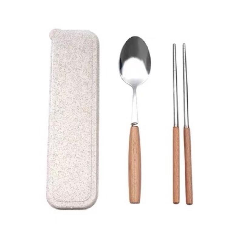 Bộ thìa đũa + kèm hộp văn phòng cao cấp