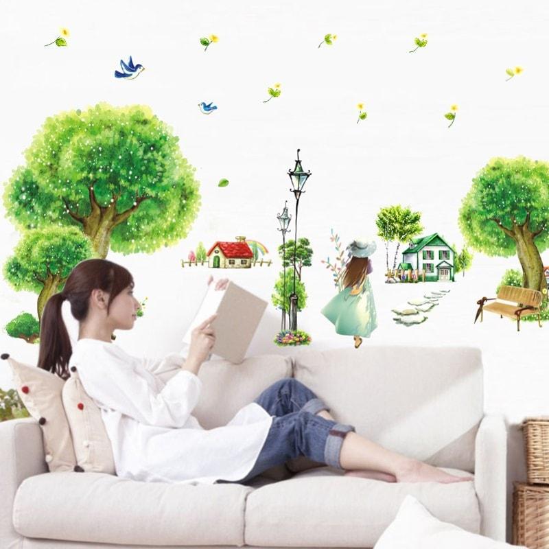 DECAL DÁN TƯỜNG KHU VƯỜN MỘNG MƠ