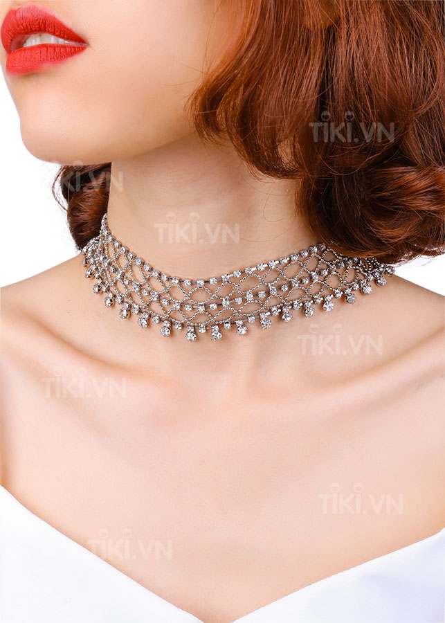 Choker Đá Lưới Móc Móc CK0090 - Trắng