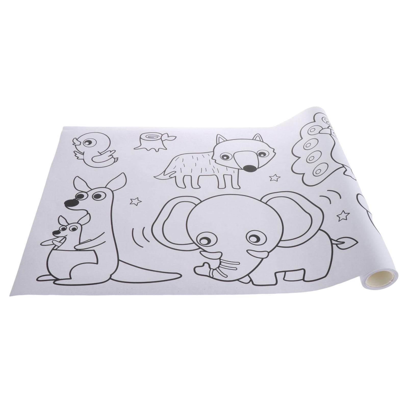 Art Paper Roll Sticky Painting Coloring Posters for Toddlers Drawing Party