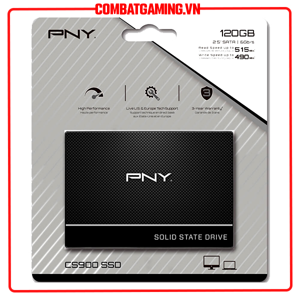 Ổ Cứng SSD PNY CS900 120GB 2.5&quot; SATA 3 - Hàng Chính Hãng