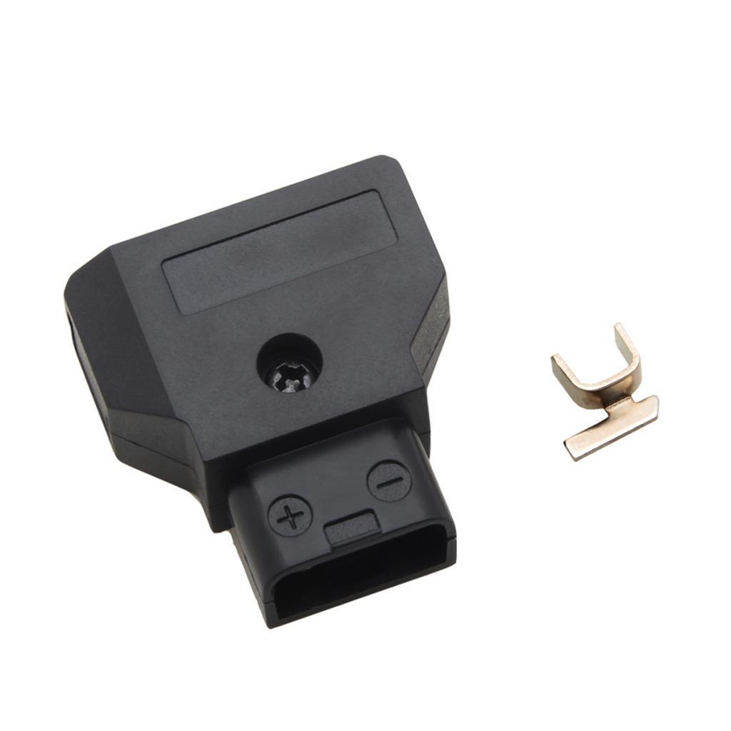 2Pieces Male D-Tap Plug Connector For DSLR Rig Power Cable V-mount Anton Battery Black