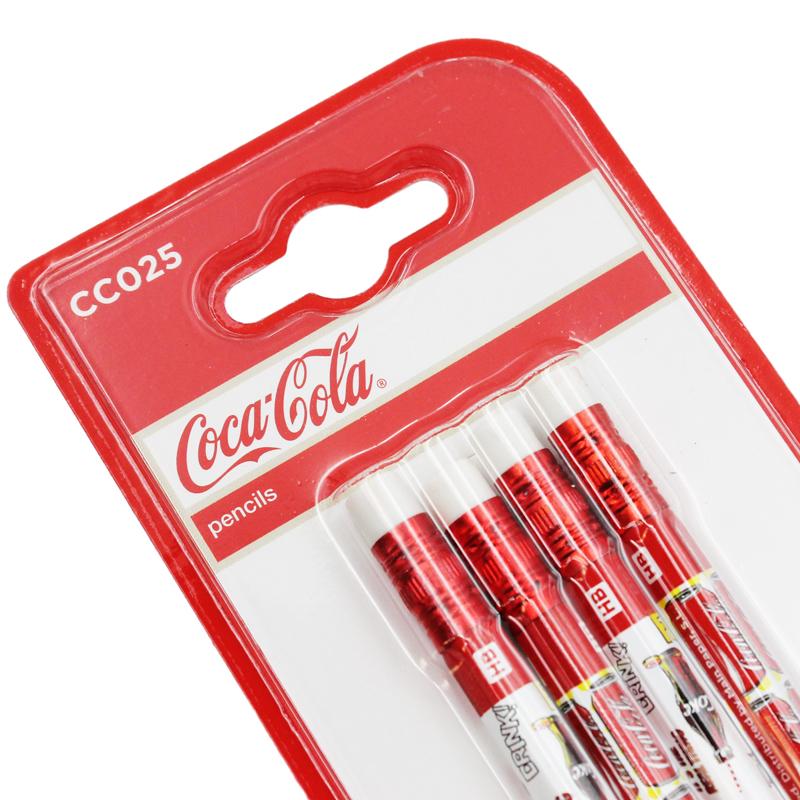 Vỉ 4 Bút Chì Gỗ HB - Coca-Cola CC025