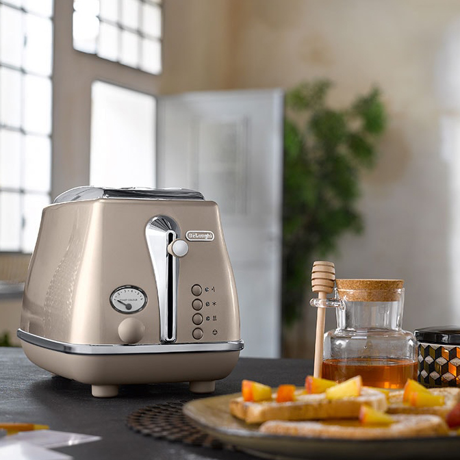 Máy Nướng Bánh Mì DeLonghi CTOT2103.GY - Hàng Chính Hãng