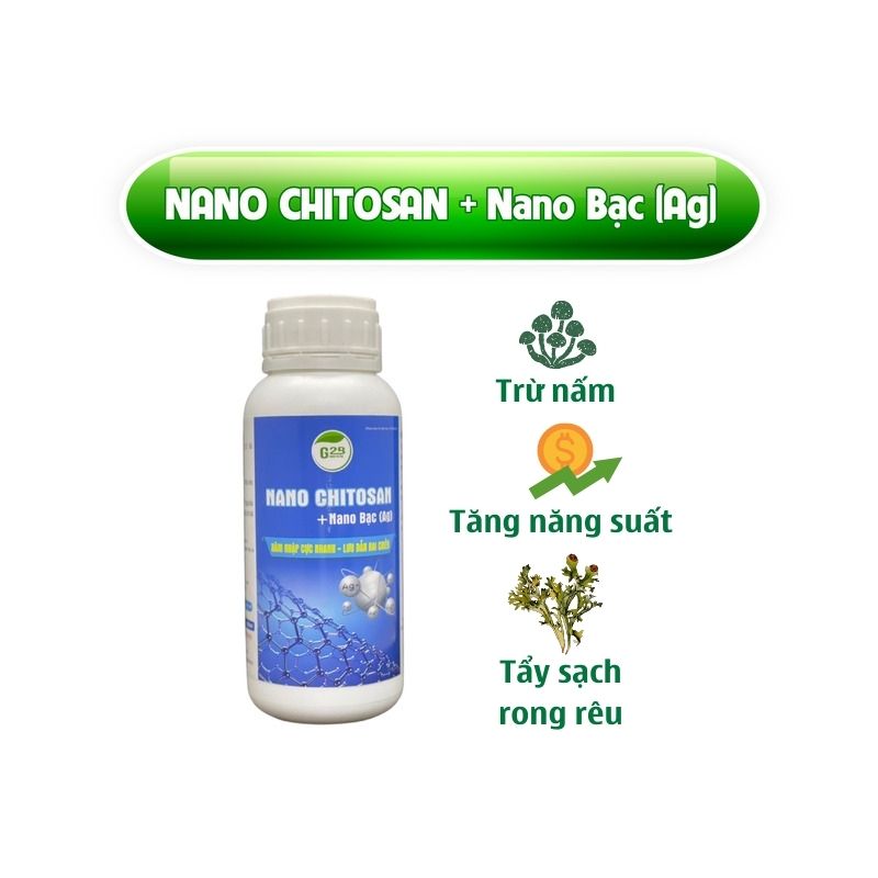 Nano Sinh Học Ecom Diệt Khuẩn, Tẩy Rong Rêu Trên Cây Trồng Nano Chitosan-Nano Bạc 500ml