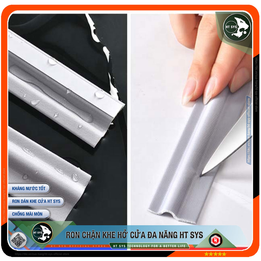 Ron Chặn Khe Cửa HT SYS - Chất Liệu PU Và PE Cải Tiến - Cuộn Ron Chặn Khe Cửa, Chân Cửa, Khung Cửa - Ngăn Gió Lùa, Cách Âm, Chống Bụi, Ngăn Côn Trùng, Chống Thoát Khí Điều Hòa - Hàng Chính Hãng