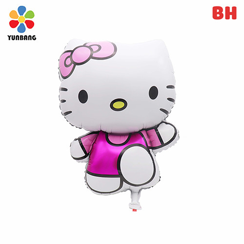 Set bong bóng trang trí sinh nhật cho bé chủ đề Kitty tông màu hồng chủ đạo dễ thương, xinh xắn, đáng yêu YBHP-012