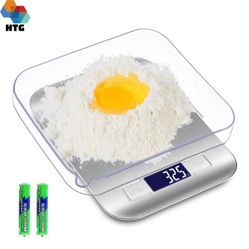 Cân nhà bếp Changxie KS05 5kg/1g bề mặt chống rỉ, nước, màn hình LCD sắc nét có 2 Pin AAA, hàng chính hãng
