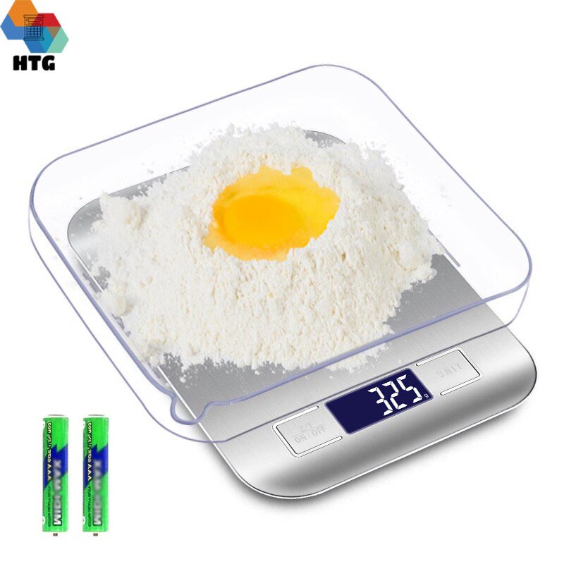 Cân nhà bếp Changxie KS05 5kg/1g bề mặt chống rỉ, nước, màn hình LCD sắc nét có 2 Pin AAA, hàng chính hãng