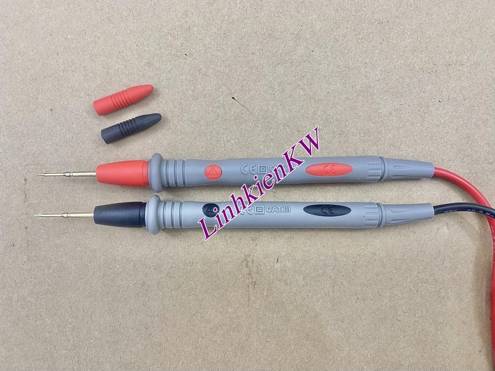Cặp Que Đo Đồng Hồ Vạn Năng Silicon Mũi Nhọn 20A 1000v Dây Dài Mới.