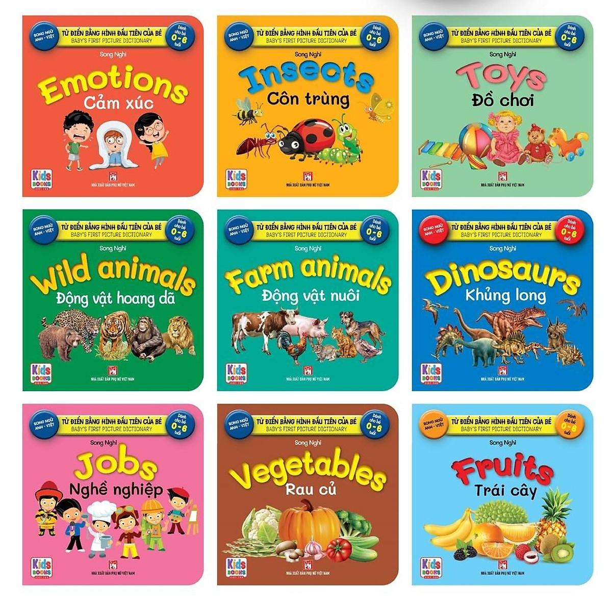 Bộ Hộp Baby's First Picture Dictionary - Từ Điển Bằng Hình Đầu Tiên Của Bé - Dành Cho Bé Từ 0-6 Tuổi - Hộp Vàng - 2022