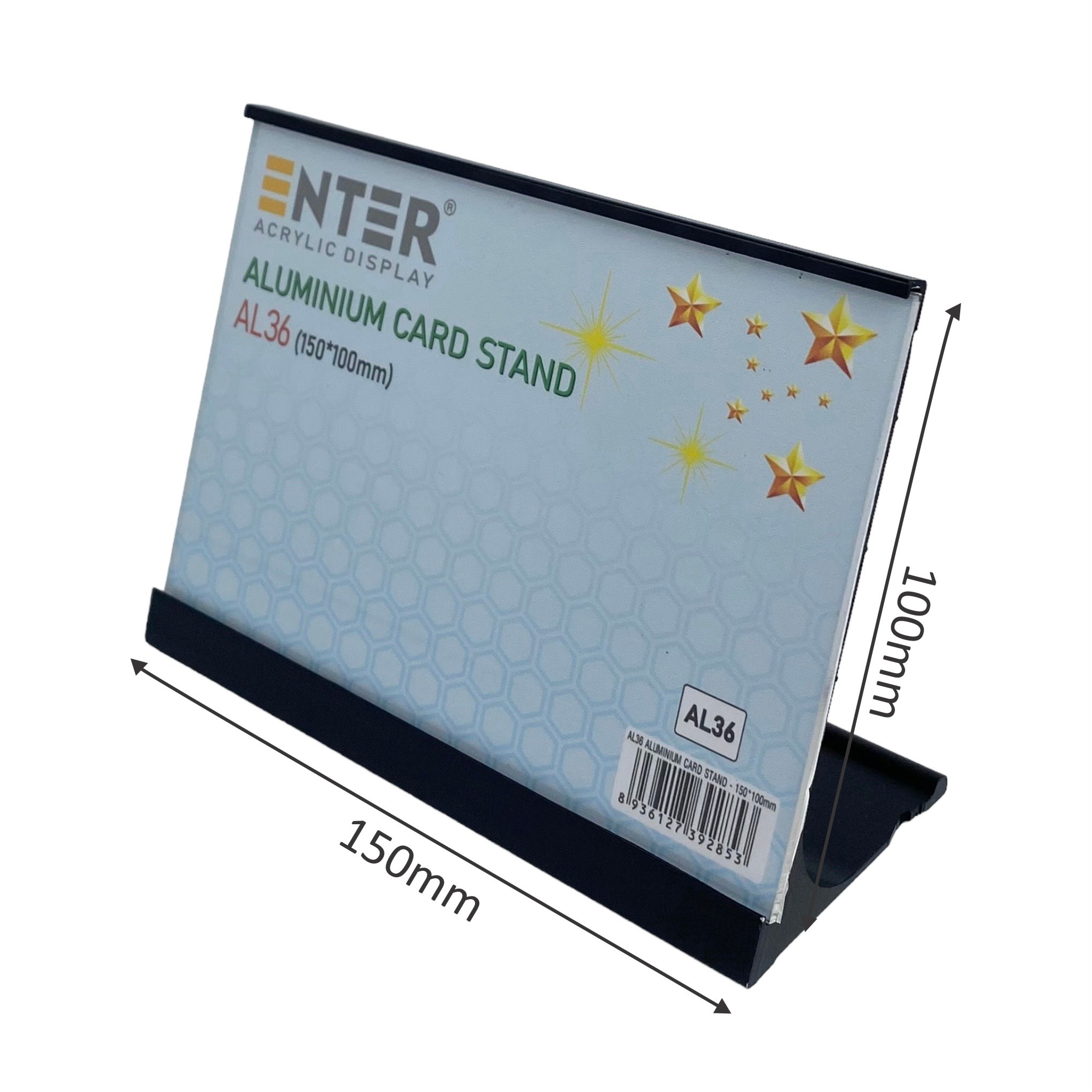 Bảng thông tin để bàn nhôm Enter AL36 150x100mm, Khung thông tin sản phẩm, Khung bảng giá, Kệ trưng bày để bàn