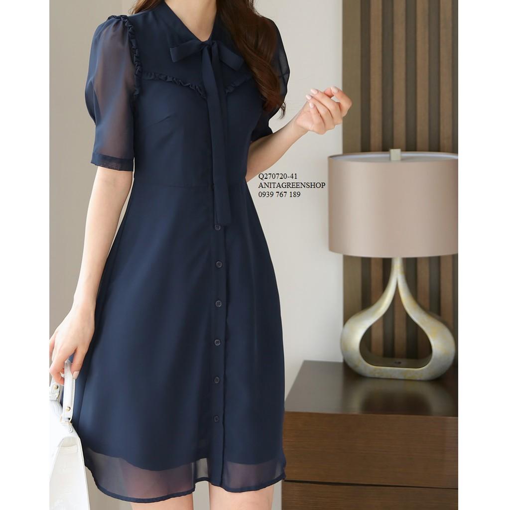 Q270720 ĐẦM SƠ MI NỮ PHỐI NƠ