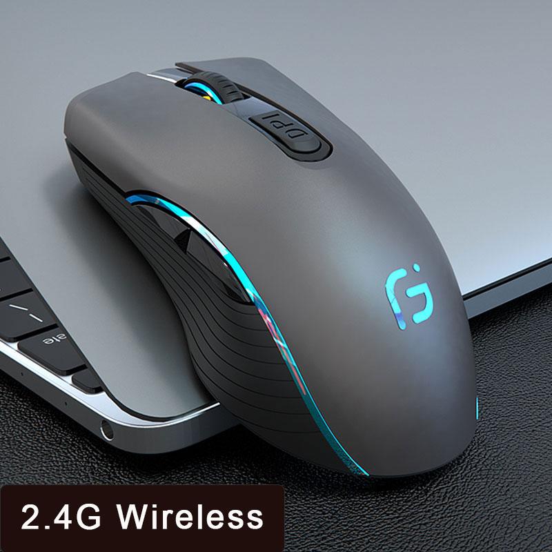 Chuột Không Dây Sạc Bluetooth Im Lặng Công Thái Học Máy Tính 2400 DPI Cho iPad Mac Máy Tính Xách Tay, Máy Tính Chơi Game Văn Phòng
